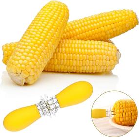 img 1 attached to 🌽 Unves Stainless Steel Corn Holders - 16Pcs/8 Pairs for Sweetcorn - Durable BBQ Camping and Outdoor Kitchen Tool