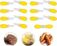 🌽 unves stainless steel corn holders - 16pcs/8 pairs for sweetcorn - durable bbq camping and outdoor kitchen tool logo