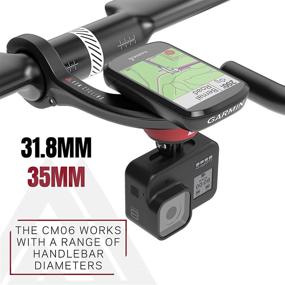 img 1 attached to 🚲 KOM Cycling CM06 Quick Release GoPro Computer Mount for Wahoo and Garmin Bike Computers - Bike Mount Compatible with Edge 1030, Elemnt Roam and More (1030 Bike Mount + GoPro Accessory Compatibility)