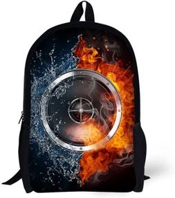 img 4 attached to Childrens Package Polyester Combustion Football Backpacks