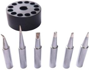 img 1 attached to 🔥 High-Quality T18 Soldering Tip Set – 6pcs Replacement for Hakko FX-888D, FX-888, FX8801, FX-600 – Includes Tip Holder