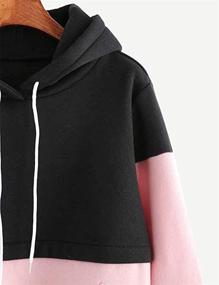 img 2 attached to SweatyRocks Women’s Winter Color Block Fleece Hoodie with Pockets - Stay Cozy and Stylish All Season