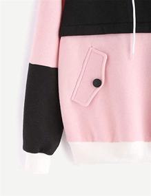 img 1 attached to SweatyRocks Women’s Winter Color Block Fleece Hoodie with Pockets - Stay Cozy and Stylish All Season