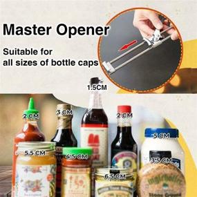 img 1 attached to 🔧 Adjustable Stainless Steel Jar & Bottle Opener, Manual Kitchenware Tool for Opening Jars and Bottles - Master Opener (1 Pcs)