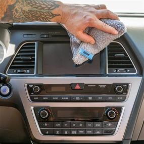 img 2 attached to 🚗 Pure-Sky Microfiber Towels for Cars: 4-Piece Cleaning Kit – No Detergents Required – JUST ADD Water! Interior Cleaning Cloth, Body Towel, Windows Streak Free.