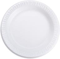 🍽️ dart 6pwc 6-inch foam plate, concorde non-laminated foam dinnerware in white logo