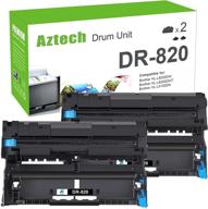 aztech compatible drum unit replacement for brother dr820 dr-820 dr 820 for hl-l6200dw mfc-l5850dw mfc-l5900dw mfc-l6700dw mfc-l5800dw hll6200dw hl-l5200dw hll5100dn printer (black, pack of 2) logo