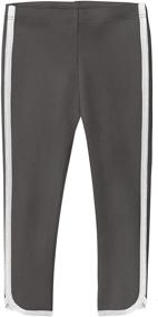 img 3 attached to 👧 City Threads Girls' Capri Summer Leggings: 100% Cotton with Trim Stripe for Fitness, Yoga, Sports, School, or Play