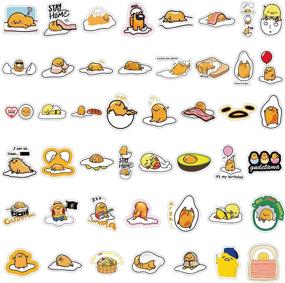 img 1 attached to 🥚 Gudetama Stickers: 120pcs Japanese Lazy Egg Stickers for Various Personal Items and Devices - Laptop, Skateboard, Surfboard, Water Bottle, Computer, Mac, Luggage - Fun Stickers for Kids and Toddlers