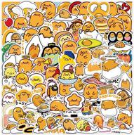 🥚 gudetama stickers: 120pcs japanese lazy egg stickers for various personal items and devices - laptop, skateboard, surfboard, water bottle, computer, mac, luggage - fun stickers for kids and toddlers logo