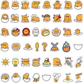 img 2 attached to 🥚 Gudetama Stickers: 120pcs Japanese Lazy Egg Stickers for Various Personal Items and Devices - Laptop, Skateboard, Surfboard, Water Bottle, Computer, Mac, Luggage - Fun Stickers for Kids and Toddlers