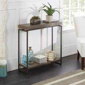 img 3 attached to 🖤 Gunmetal Gray Silverwood Console Table: Enhance Your Home Décor with Style