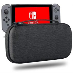 img 4 attached to Nintendo Switch Lite Carrying Case: Protective Hard Shell Travel Box - Dark Gray