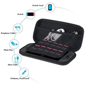 img 1 attached to Nintendo Switch Lite Carrying Case: Protective Hard Shell Travel Box - Dark Gray