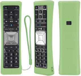 img 4 attached to Protective Silicone Remote Case For XFinity Comcast XR11 Premium Voice Activated Cable TV Backlit Remote Control Shockproof Washable Skin-Friendly Remote Control Cover With Loop (Glow In Dark Green)