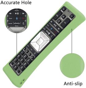 img 1 attached to Protective Silicone Remote Case For XFinity Comcast XR11 Premium Voice Activated Cable TV Backlit Remote Control Shockproof Washable Skin-Friendly Remote Control Cover With Loop (Glow In Dark Green)