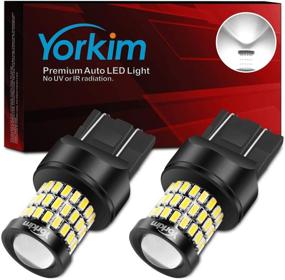 img 4 attached to 💡 Yorkim Ultra Bright 7440 LED Bulb White T20 LED Bulb 7441 7443 7444 W21W LED Bulb Pack of 2 - White | Backup Reverse, Brake, Tail, Turn Signal Light