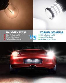 img 3 attached to 💡 Yorkim Ultra Bright 7440 LED Bulb White T20 LED Bulb 7441 7443 7444 W21W LED Bulb Pack of 2 - White | Backup Reverse, Brake, Tail, Turn Signal Light