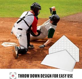 img 2 attached to ⚾️ Franklin Sports Home Plate - Baseball and Softball Rubber Home Plate - Portable Throw Down Plate for Backyard Baseball, Softball, and Tee Ball