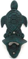 🐢 seaworn blue cast iron wall mounted sea turtle bottle opener - 6 inch by hampton nautical логотип