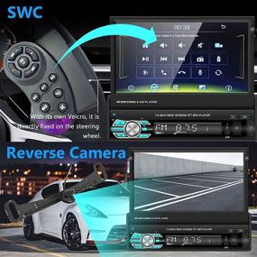 img 2 attached to Touchscreen Compatible Carplay Receiver Mirror Bluetooth