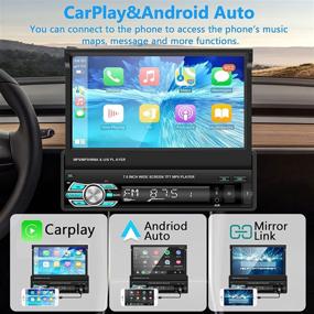 img 3 attached to Touchscreen Compatible Carplay Receiver Mirror Bluetooth