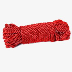 img 4 attached to 10m Solid Braided Twisted Ropes: 32ft Soft Nylon Silk Rope, 8mm Diameter (1/3inch), Durable and Strong All Purpose Twine Cord Rope String Thread Cord (Red)