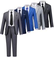 👔 boihedy boys tuxedo set - complete formal suit for kids: 4-piece ring bearer outfit logo