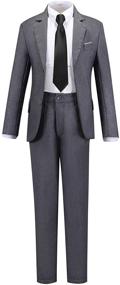 img 3 attached to 👔 Boihedy Boys Tuxedo Set - Complete Formal Suit for Kids: 4-Piece Ring Bearer Outfit