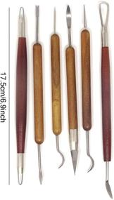 img 3 attached to 🔧 Versatile Honbay 6-Piece Clay Sculpting Tools with Durable Wooden Handles