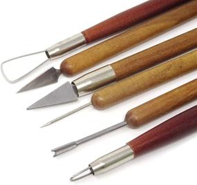 img 2 attached to 🔧 Versatile Honbay 6-Piece Clay Sculpting Tools with Durable Wooden Handles