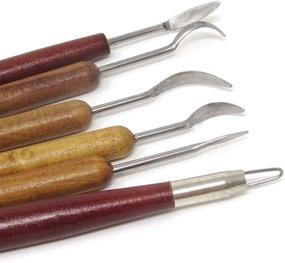 img 1 attached to 🔧 Versatile Honbay 6-Piece Clay Sculpting Tools with Durable Wooden Handles