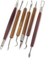 🔧 универсальный набор инструментов honbay для лепки из глины состоящий из 6 компонентов с прочными деревянными ручками. логотип