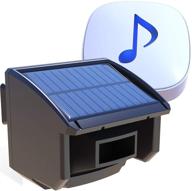 🏠 htzsafe solar driveway alarm system: 1/4 mile long transmission range - solar powered, weatherproof motion sensor & detector diy security alert system логотип