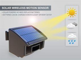 img 1 attached to 🏠 Htzsafe Solar Driveway Alarm System: 1/4 Mile Long Transmission Range - Solar Powered, Weatherproof Motion Sensor & Detector DIY Security Alert System