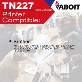 img 3 attached to 🖨️ 5-Pack ABOIT Compatible Toner Cartridge Replacement for Brother TN227 TN-227 TN227BK TN223 TN 223 TN 227 - Compatible with MFC-L3770CDW MFC-L3750CDW HL-L3230CDW HL-L3290CDW HL-L3210CW Printer Tray for Enhanced Performance and Print Quality