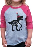 roaring fun: ate apparel birthday dinosaur baseball girls' clothing logo