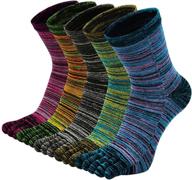 🧦 zakasa men’s cotton toe socks, five finger crew socks for athletic running (5 pack) logo