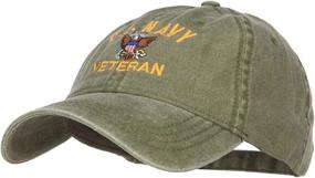 img 3 attached to 🧢 Washed Cap with Military Embroidered Design for US Navy Veterans – e4Hats.com