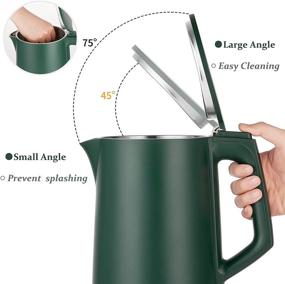 img 1 attached to Dezin Electric Kettle - 1.7L Cool Touch Double Wall Tea Kettle, Green