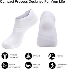 img 1 attached to Denisy Women's White Ankle Athletic Running Socks - Soft Low Cut Sports Tab Socks in Black for US Shoe Size 6-9/9-11 (Pack of 6 Pairs)