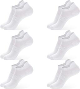 img 3 attached to Denisy Women's White Ankle Athletic Running Socks - Soft Low Cut Sports Tab Socks in Black for US Shoe Size 6-9/9-11 (Pack of 6 Pairs)