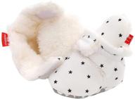 boys' winter fleece booties slippers - cozy footwear in boots logo
