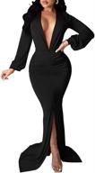 lagshian womens sleeve ruched bodycon women's clothing logo