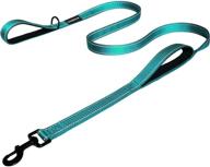 🐶 dogsays 5ft long traffic leash with dual handles - padded two handle heavy duty lead for large or medium dogs - reflective training leashes logo