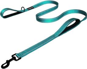 img 4 attached to 🐶 Dogsays 5ft Long Traffic Leash with Dual Handles - Padded Two Handle Heavy Duty Lead for Large or Medium Dogs - Reflective Training Leashes