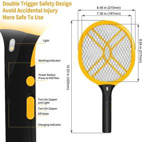 img 1 attached to Faicuk Handheld Bug Zapper Racket - Rechargeable Mosquito Killer Pack of 2