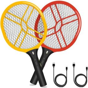 img 4 attached to Faicuk Handheld Bug Zapper Racket - Rechargeable Mosquito Killer Pack of 2