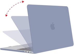 img 1 attached to 🔒 Premium Lavender Gray Hard Shell Case & Screen Protector for MacBook Pro 15 inch - Compatible with A1990 & A1707, 2019-2016 Releases