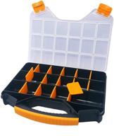 🔩 massca slim durable plastic hardware box storage with 18 compartments - ideal for organizing screws, nuts, and bolts logo
